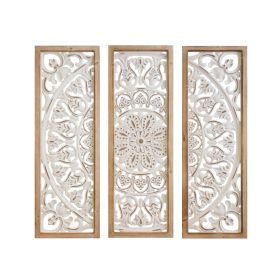 Wall Art Triptych (Set of 3) 12.5"L x 37"H (each panel) Iron/Wood