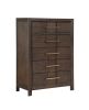 Kenzo Modern Style 5-Drawer Chest Made with Wood in Walnut