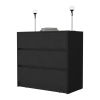 Wyatt Black 3-Drawer Dresser