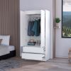 Wyatt White 2-Drawer Armoire