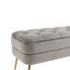 COOLMORE Storage Ottoman, Bedroom End Bench,Upholstered Fabric Storage Ottoman with Safety Hinge, Entryway Padded Footstool
