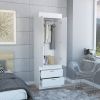 Lisboa Armoire, Rod, Double Door, Two Drawers, Metal Handles -White