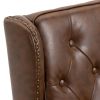 COOLMORE Wood Frame Armchair, Modern Accent Chair Lounge Chair with Sturdy Wood Legs for Living Room Bedroom(Brown PU)