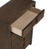 Kenzo Modern Style 5-Drawer Chest Made with Wood in Walnut