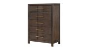 Kenzo Modern Style 5-Drawer Chest Made with Wood in Walnut