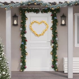 Christmas Balls Garland Gold 68.9" Polystyrene
