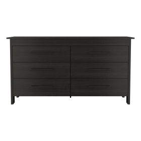 6 Drawer Double Dresser Wezz, Bedroom, Black
