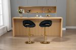 COOLMORE Swivel Bar Stools Set of 2 Adjustable Counter Height Chairs with Footrest for Kitchen, Dining Room 2PC/SET