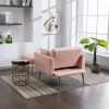 36.61'' Wide Modern Accent Chair With 3 Positions Adjustable Backrest, Tufted Chaise Lounge Chair