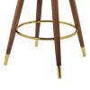 COOLMORE Counter Height Bar Stools Set of 2 for Kitchen Counter Solid Wood Legs with a fixed height of 360 degrees
