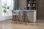 COOLMORE Counter Height Bar Stools Set of 2 for Kitchen Counter Solid Wood Legs with a fixed height of 360 degrees