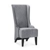 23.03" Wide High-Back Velvet Accent Chair, Comfy High Wingback Chair, Living Room Chair with Soft Padded & Wooden Legs