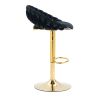 COOLMORE Swivel Bar Stools Set of 2 Adjustable Counter Height Chairs with Footrest for Kitchen, Dining Room 2PC/SET