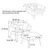 36.61'' Wide Modern Accent Chair With 3 Positions Adjustable Backrest, Tufted Chaise Lounge Chair