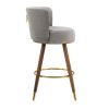 COOLMORE Counter Height Bar Stools Set of 2 for Kitchen Counter Solid Wood Legs with a fixed height of 360 degrees