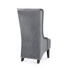 23.03" Wide High-Back Velvet Accent Chair, Comfy High Wingback Chair, Living Room Chair with Soft Padded & Wooden Legs
