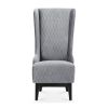 23.03" Wide High-Back Velvet Accent Chair, Comfy High Wingback Chair, Living Room Chair with Soft Padded & Wooden Legs