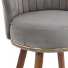COOLMORE Counter Height Bar Stools Set of 2 for Kitchen Counter Solid Wood Legs with a fixed height of 360 degrees