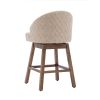 COOLMORE Bar Stools Set of 2 Counter Height Chairs with Footrest for Kitchen, Dining Room And 360 Degree Swivel