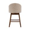COOLMORE Bar Stools Set of 2 Counter Height Chairs with Footrest for Kitchen, Dining Room And 360 Degree Swivel