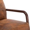 COOLMORE Rocking Chair With Ottoman, Mid-Century Modern Upholstered Fabric Rocking Armchair, Rocking Chair Nursery with Thick Padded Cushion