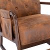 COOLMORE Rocking Chair With Ottoman, Mid-Century Modern Upholstered Fabric Rocking Armchair, Rocking Chair Nursery with Thick Padded Cushion