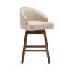 COOLMORE Bar Stools Set of 2 Counter Height Chairs with Footrest for Kitchen, Dining Room And 360 Degree Swivel